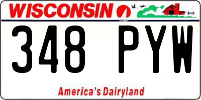 WI license plate 348PYW