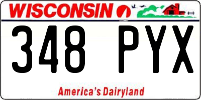 WI license plate 348PYX