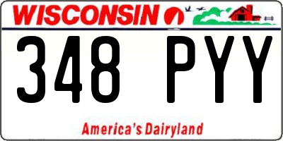 WI license plate 348PYY