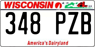 WI license plate 348PZB