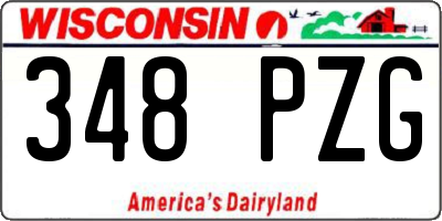 WI license plate 348PZG