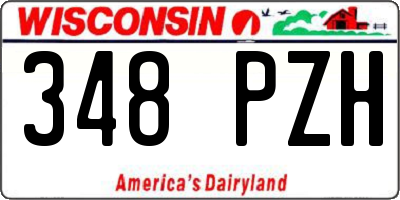 WI license plate 348PZH