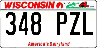 WI license plate 348PZL