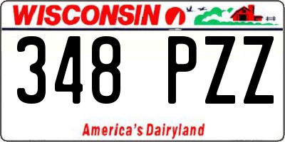 WI license plate 348PZZ