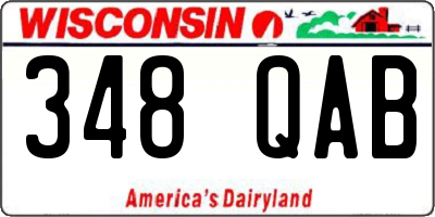 WI license plate 348QAB