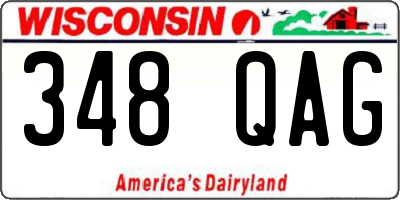 WI license plate 348QAG
