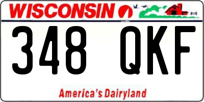 WI license plate 348QKF