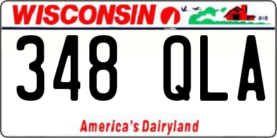 WI license plate 348QLA