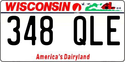 WI license plate 348QLE