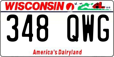 WI license plate 348QWG