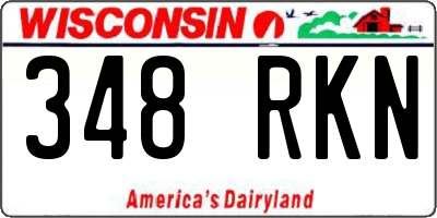 WI license plate 348RKN