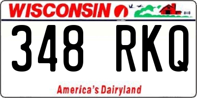 WI license plate 348RKQ