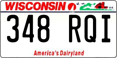 WI license plate 348RQI