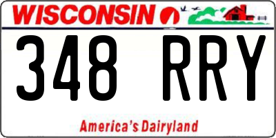 WI license plate 348RRY