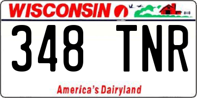 WI license plate 348TNR