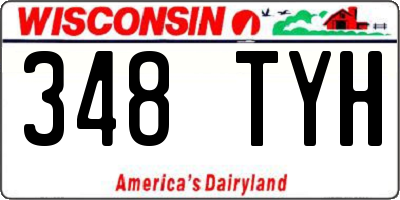 WI license plate 348TYH