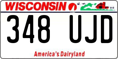 WI license plate 348UJD