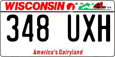 WI license plate 348UXH