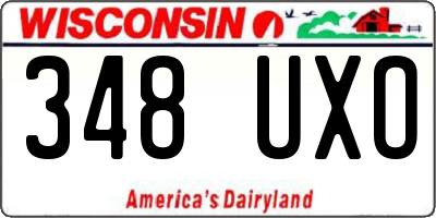 WI license plate 348UXO