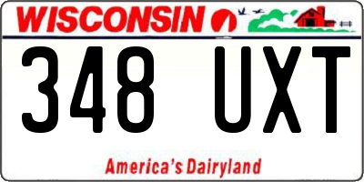 WI license plate 348UXT