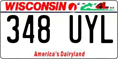 WI license plate 348UYL