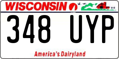 WI license plate 348UYP