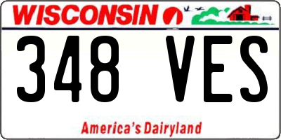 WI license plate 348VES