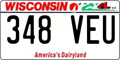 WI license plate 348VEU