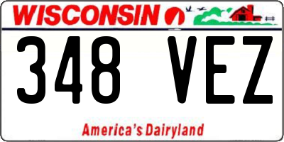 WI license plate 348VEZ
