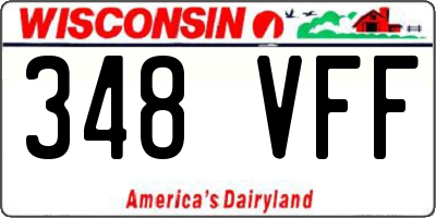 WI license plate 348VFF
