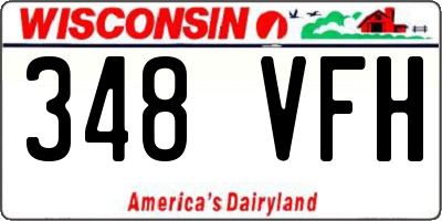 WI license plate 348VFH