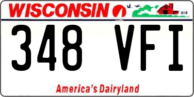 WI license plate 348VFI