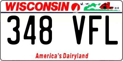 WI license plate 348VFL