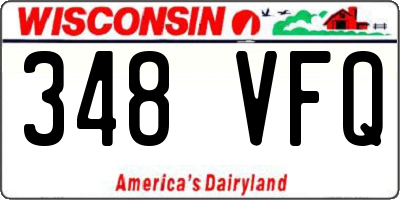 WI license plate 348VFQ
