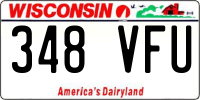 WI license plate 348VFU