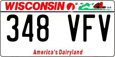 WI license plate 348VFV