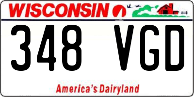 WI license plate 348VGD