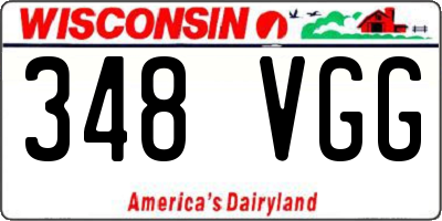 WI license plate 348VGG