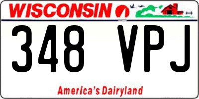 WI license plate 348VPJ