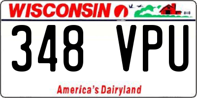 WI license plate 348VPU
