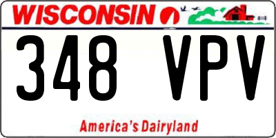WI license plate 348VPV
