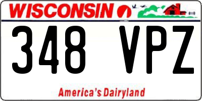 WI license plate 348VPZ