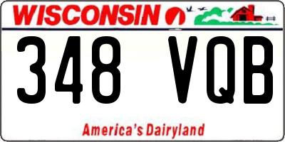 WI license plate 348VQB