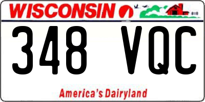 WI license plate 348VQC