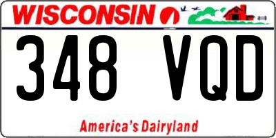 WI license plate 348VQD