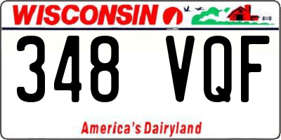 WI license plate 348VQF