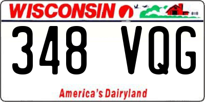 WI license plate 348VQG