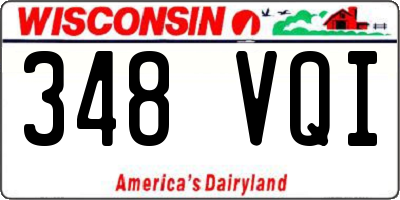 WI license plate 348VQI