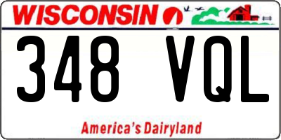 WI license plate 348VQL