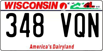 WI license plate 348VQN